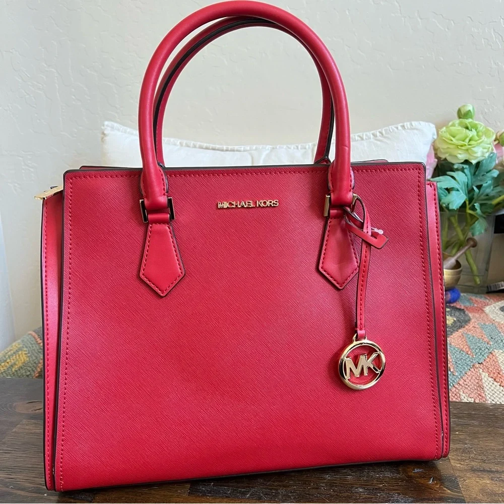 Michael Kors Sheila Tri Compartment Medium Satchel (No Long Strap)